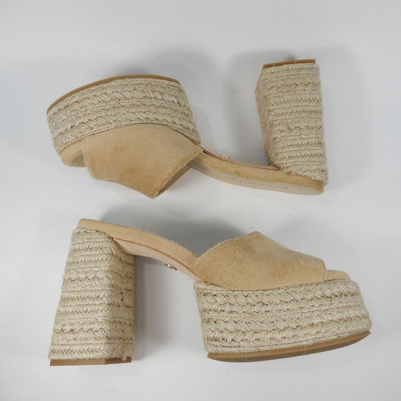 Dee Ocleppo Sunset Platform Espadrille Heel Slip on Sandals 8.5 Sand NEW $325 - Picture 15 of 16